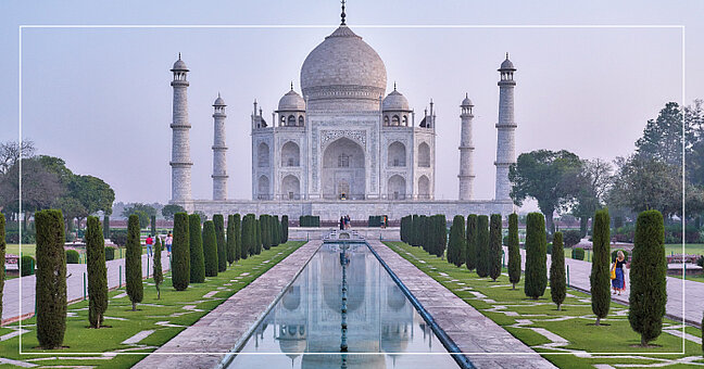 Das Taj Mahal als Symbol für Indien