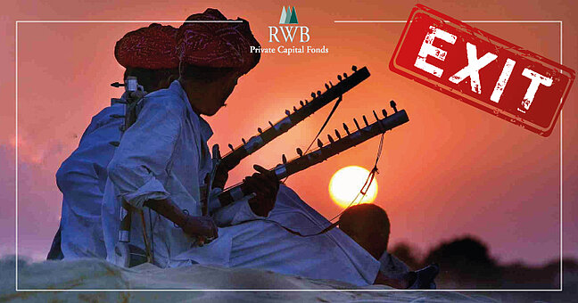 Araber in der Wüste bei Sonnenuntergang mit Musikinstrumenten