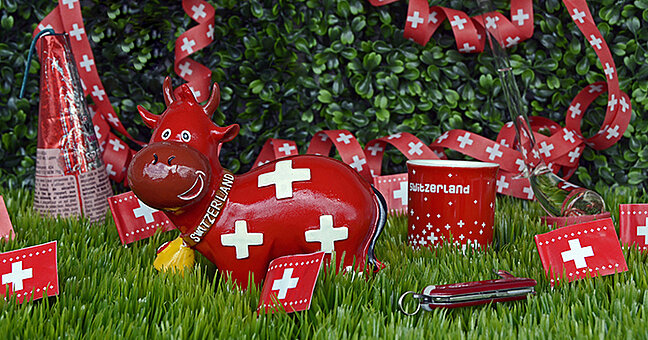 Souvenirs im Schweizer Style - in rot mit weißem Kreuz